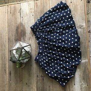 Navy Blue Polka Dot Skort with Pockets